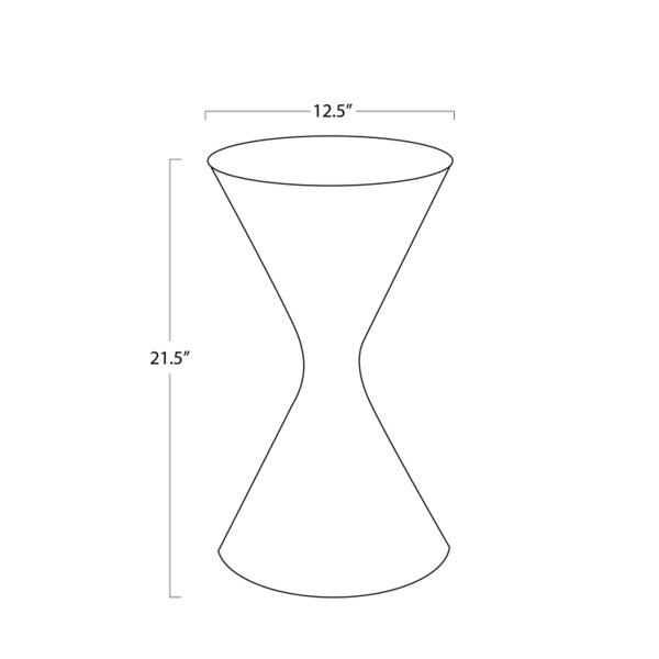 Maren Table Short Line Drawing